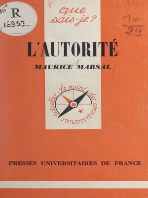 cover image of L'autorité